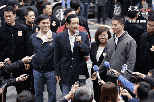 1月14日，台北，马英九在投票